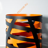 Дровница Fire&Wood Saturn, черно-оранжевая