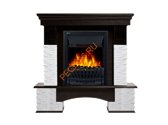 Электрокамин Electrolux Classic EFP/P-1020LS с порталом Firelight Pietra Nuovo Classic, сланец белый