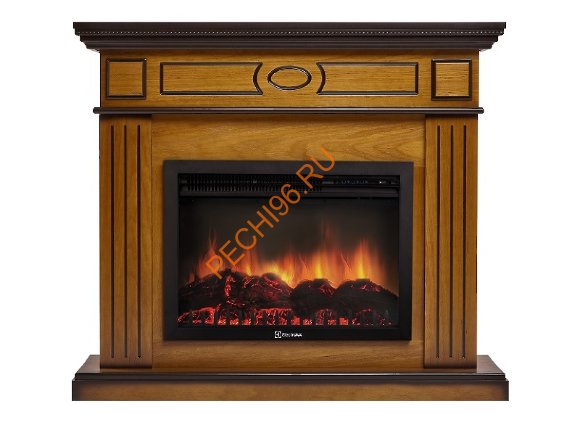 Электрокамин Electrolux EFP/P-2520LS с порталом Firelight Bianco 25, орех