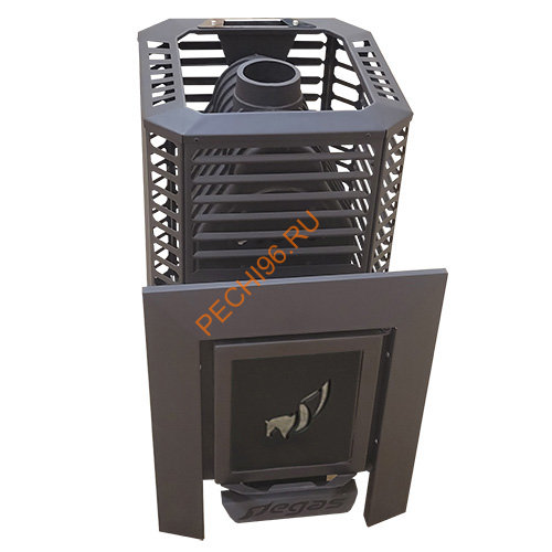 Чугунная банная печь Пегас 16 NEXT ДТ4 сетка премиум Чугунная банная печь Пегас 16 NEXT ДТ4 сетка премиум