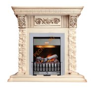 Электрокамин Dimplex Luxemburg с очагом Danville Chrome FB2 слоновая кость