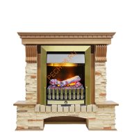 Электрокамин Dimplex Pierre Luxe с очагом Danville Antique Brass FB2 дуб/ сланец