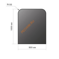 Лист напольный Везувий BLACK, нерж 0,5мм, 980х800х0,5, R75