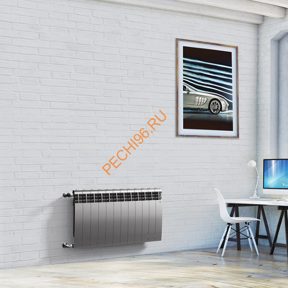 Радиатор биметаллический Royal Thermo BiLiner 500 Silver Satin VR80, 6 секций Радиатор биметаллический Royal Thermo BiLiner 500 Silver Satin VR80, 6 секций