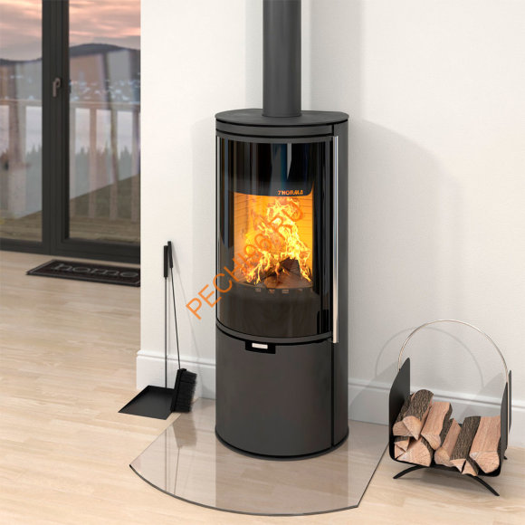 Стальная печь-камин Thorma TOLEDO exclusive черная Стальная печь-камин Thorma TOLEDO exclusive черная