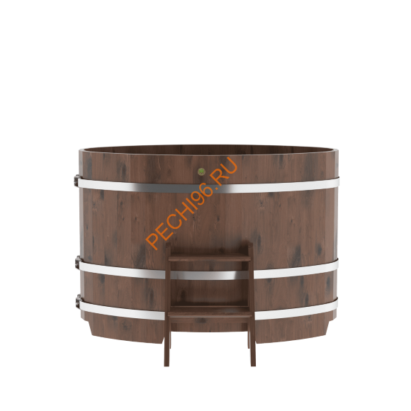 Купель для бани BentWood овальная из мореного дуба Рустик, 0,80х1,42 м