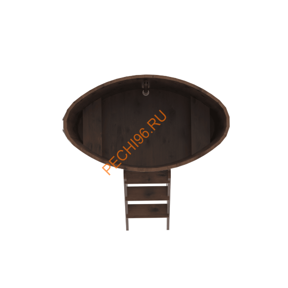 Купель для бани BentWood овальная из мореного дуба Рустик, 0,80х1,42 м