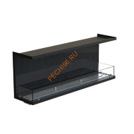 Биокамин фронтальный 1400х500х300 мм, стемалит, стекло