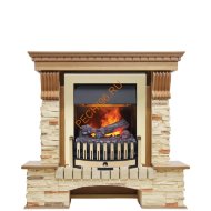 Электрокамин Dimplex Pierre Luxe с очагом Danville Brass FB2 дуб/ сланец