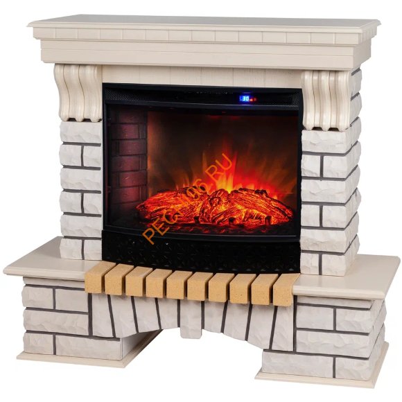 Электрокамин RealFlame Country 25 WT с очагом Evrika 25,5 LED