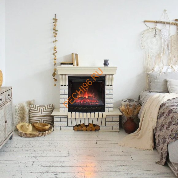 Электрокамин RealFlame Country 25 WT с очагом Evrika 25,5 LED