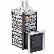 Печь банная Ермак Сетка-Стандарт 24 сталь с парообразователем