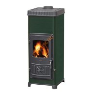 Чугунная печь-камин PLAMEN DORA 10N зеленая