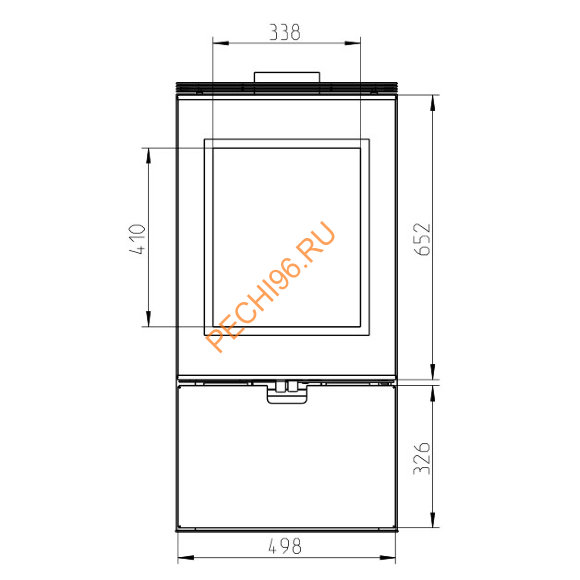 Стальная печь-камин Thorma WIESBADEN черная
