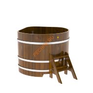 Купель для бани BentWood угловая из морёной лиственницы Рустик, 1,19х1,19 м