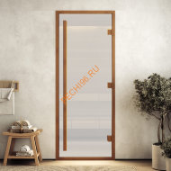 Дверь стеклянная DoorWood Хамам АРТ Wood 13 сатин