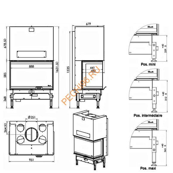 Каминная топка CHAZELLES DESIGN D10003V Каминная топка CHAZELLES DESIGN D10003V