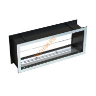 Биокамин сквозной 1200х500х300 мм, стекло, рамки нержавейка