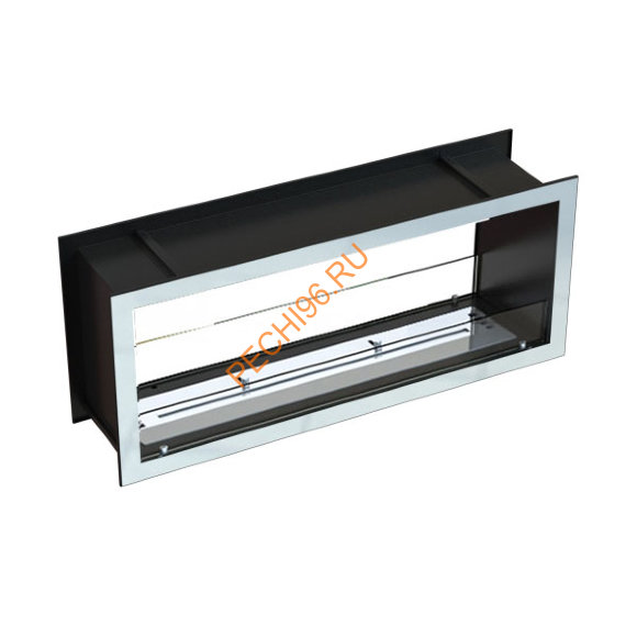 Биокамин сквозной 1200х500х300 мм, стекло, рамки нержавейка