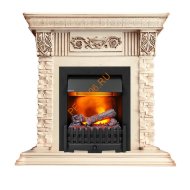 Электрокамин Dimplex Luxemburg с очагом Danville Black FB2 слоновая кость