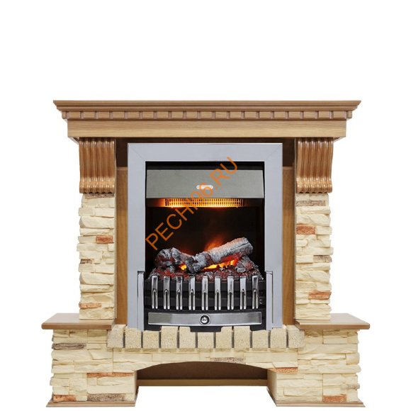 Электрокамин Dimplex Pierre Luxe с очагом Danville Chrome FB2 дуб/ сланец