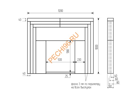 Портал для банной печи Эйфория Талькохлорит
