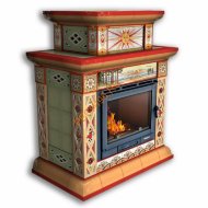 Печь-камин КимрПечь Билибин пристенный двуярусный Лето