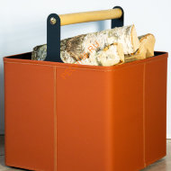 Дровница Fire&Wood Stockholm, экокожа медно-рыжая