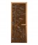 Дверь стеклянная «бронза матовая Тайга» коробка 1900х700 мм, осина