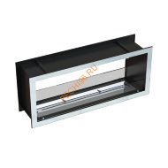 Биокамин сквозной 1200х500х300 мм, стекло тонированное, рамки нержавейка