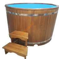 Купель НКЗ круглая из кедра с пластиковой вставкой d 200 см
