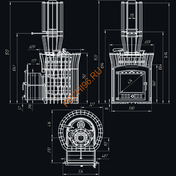 Печь банная Гефест AVANGARD ЗК 25 (П2) Pro Ураган тюльпан