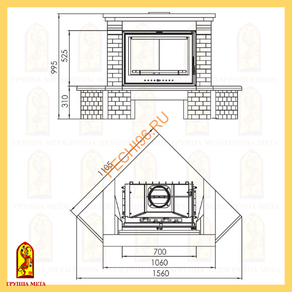 Облицовка для камина Мета Олимпия 705 Облицовка для камина Мета Олимпия 705