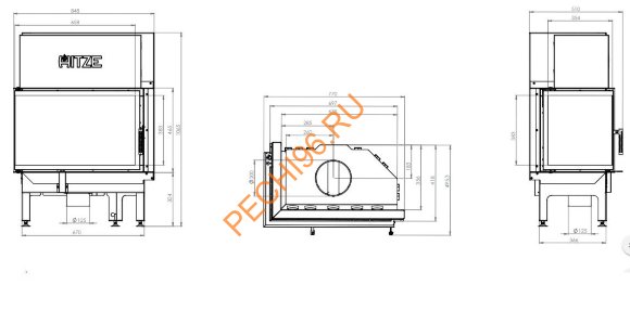 Каминная топка Hitze Albero AL14L/RH-BD Каминная топка Hitze Albero AL14L/RH-BD