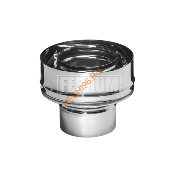 Переход на сэндвич Феррум, нержавейка AISI 430-0,5 мм/430-0,5 мм, d 120/200 мм