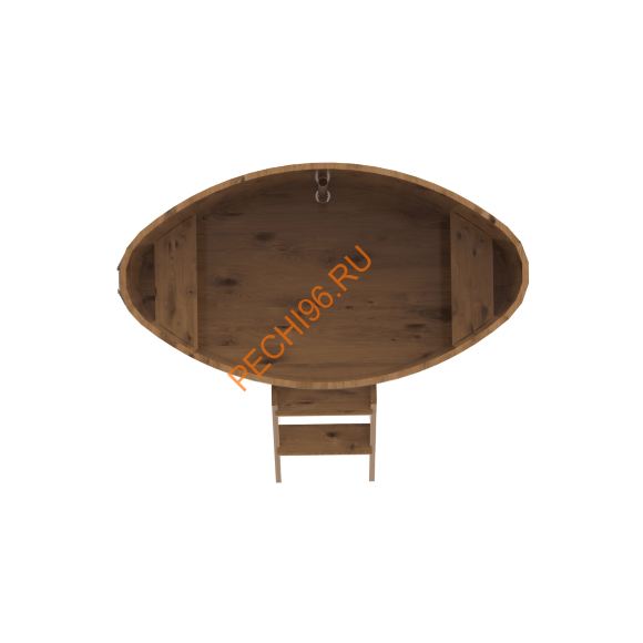 Купель для бани BentWood овальная из дуба Рустик, 0,92х1,66 м