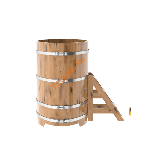 Купель для бани BentWood овальная из дуба Рустик, 0,92х1,66 м