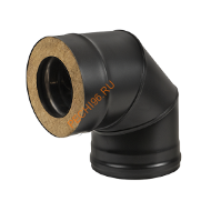 Сэндвич-отвод 90 гр Везувий BLACK (AISI 430/0,8мм) d 115/200 мм