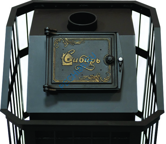 Печь банная Сибирь ЗК, панорамная дверца