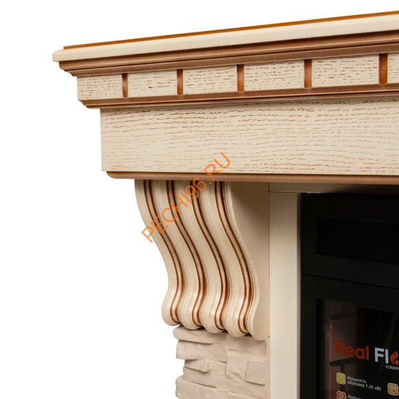 Электрокамин RealFlame Sorento 25,5/26 WT c очагом Evrika 25,5 LED Электрокамин RealFlame Sorento 25,5/26 WT c очагом Evrika 25,5 LED