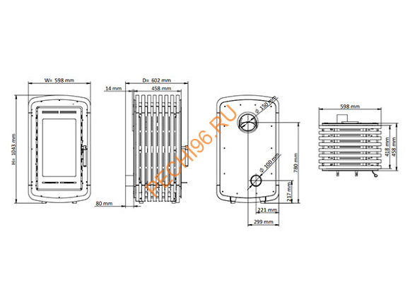 Печь-камин Solzaima Fogo Montanha Natura S500H