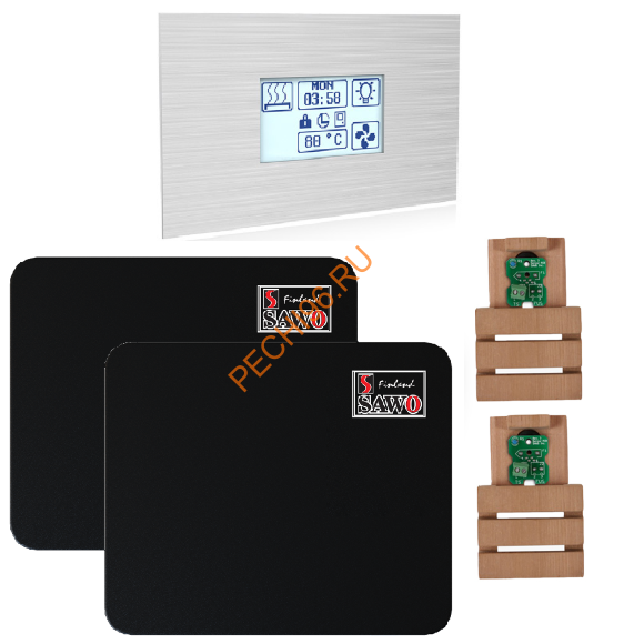 Комплект управления SAWO INNOVA STEEL TOUCH S Combi до 30 кВт, черный Комплект управления SAWO INNOVA STEEL TOUCH S Combi до 30 кВт, черный