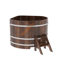 Купель для бани BentWood угловая из морёной лиственницы Премиум, 1,37х1,37 м