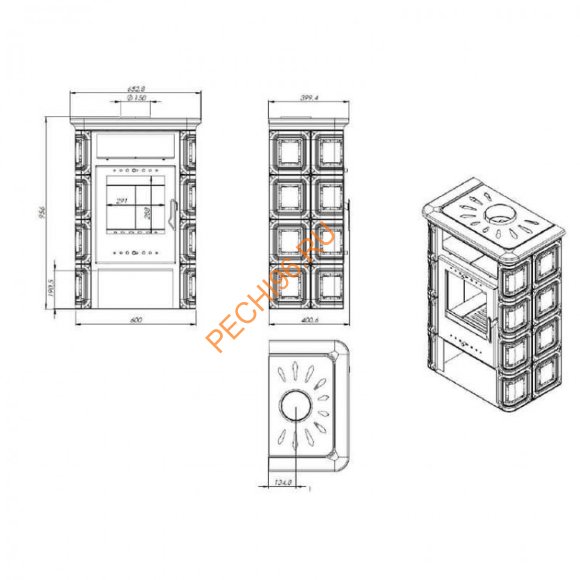 Печь-Камин NordFlam VERA CAPPUCCINO Печь-Камин NordFlam VERA CAPPUCCINO
