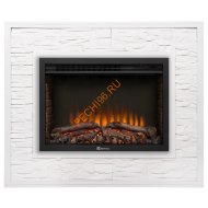 Электрокамин Electrolux Sphere Plus EFP/P-3320RLS N с порталом Firelight Loft 30, камень белый, белая эмаль