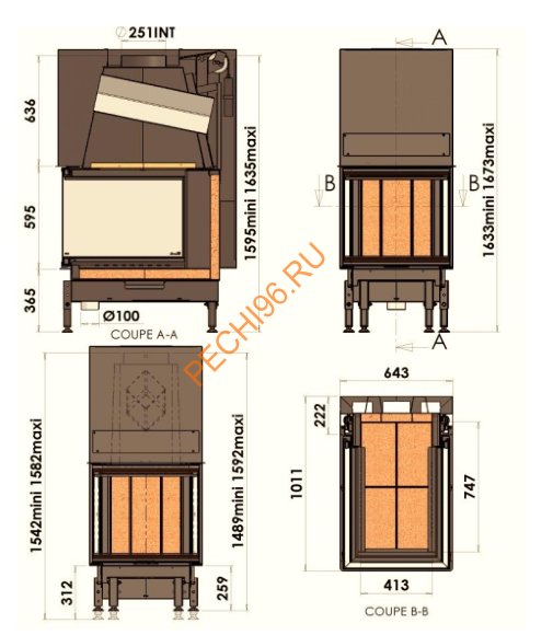 Каминная топка CHAZELLES DESIGN D1000EPI Каминная топка CHAZELLES DESIGN D1000EPI
