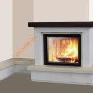 Дровяной камин EdilKamin GEMMA sx с топкой CRISTAL 90 N