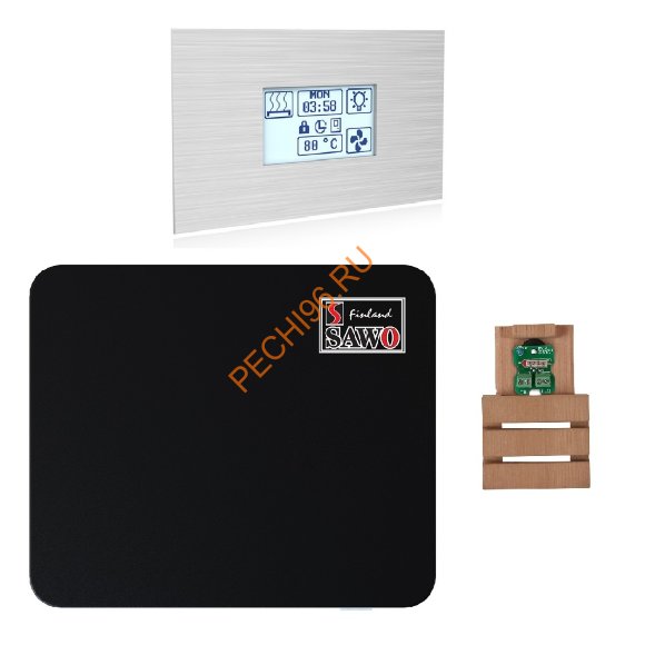 Комплект управления SAWO INNOVA STEEL TOUCH S до 15 кВт, черный