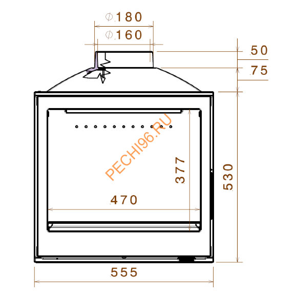 Каминная топка Liseo Castiron LCI 5 GF L/R