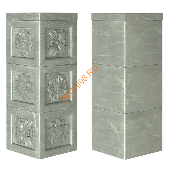 Облицовка дымохода Эверест Талькохлорит Профи 2, 280х280х750, S-50